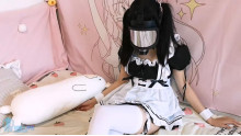 防毒マスクメイド拘束呼吸制御
